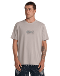 The RVCA Mens Inter RVCA T-Shirt in Brown Stone