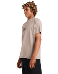 The RVCA Mens Inter RVCA T-Shirt in Brown Stone