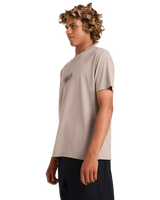 The RVCA Mens Inter RVCA T-Shirt in Brown Stone