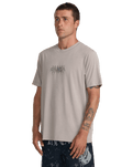 The RVCA Mens Inter RVCA T-Shirt in Brown Stone