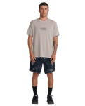 The RVCA Mens Inter RVCA T-Shirt in Brown Stone