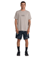 The RVCA Mens Inter RVCA T-Shirt in Brown Stone