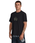 The RVCA Mens Pressed T-Shirt in Black