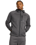 The RVCA Mens Balance Tech Zip Hoodie in Black Heather