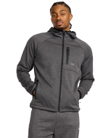 The RVCA Mens Balance Tech Zip Hoodie in Black Heather