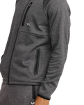 The RVCA Mens Balance Tech Zip Hoodie in Black Heather