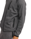 The RVCA Mens Balance Tech Zip Hoodie in Black Heather