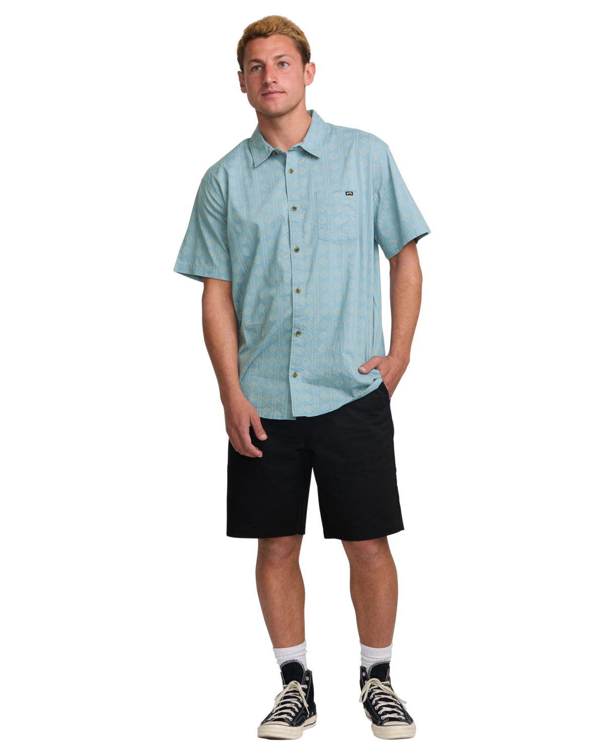 The Billabong Mens Sundays Mini Shirt in Washed Blue