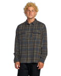 The Billabong Mens Offshore Flannel Shirt in Midnight