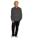 The Billabong Mens Offshore Flannel Shirt in Midnight