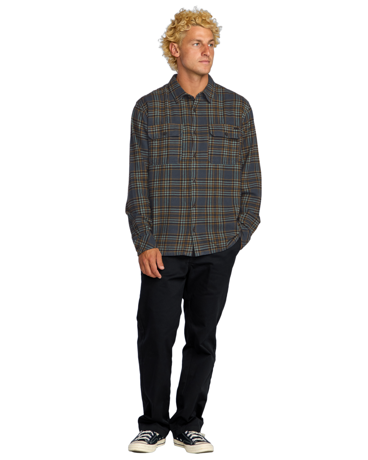 The Billabong Mens Offshore Flannel Shirt in Midnight