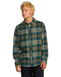 The Billabong Mens Coastline Flannel Shirt in Otter