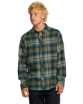 The Billabong Mens Coastline Flannel Shirt in Otter