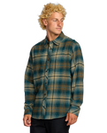 The Billabong Mens Coastline Flannel Shirt in Otter