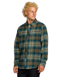 The Billabong Mens Coastline Flannel Shirt in Otter