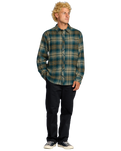 The Billabong Mens Coastline Flannel Shirt in Otter