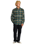 The Billabong Mens Coastline Flannel Shirt in Otter