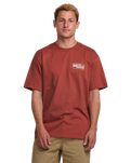 The Billabong Mens Walled T-Shirt in Dusty Red