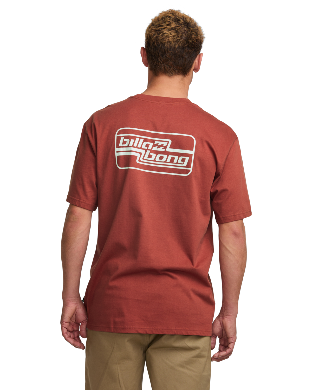 The Billabong Mens Walled T-Shirt in Dusty Red