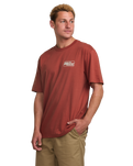 The Billabong Mens Walled T-Shirt in Dusty Red