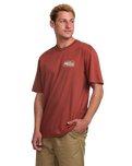 The Billabong Mens Walled T-Shirt in Dusty Red