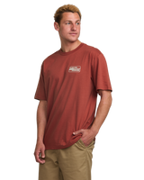 The Billabong Mens Walled T-Shirt in Dusty Red