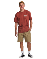 The Billabong Mens Walled T-Shirt in Dusty Red