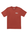 The Billabong Mens Walled T-Shirt in Dusty Red