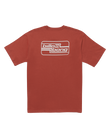 The Billabong Mens Walled T-Shirt in Dusty Red