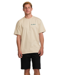 The Billabong Mens Twin Peaks T-Shirt in Bleached Sand