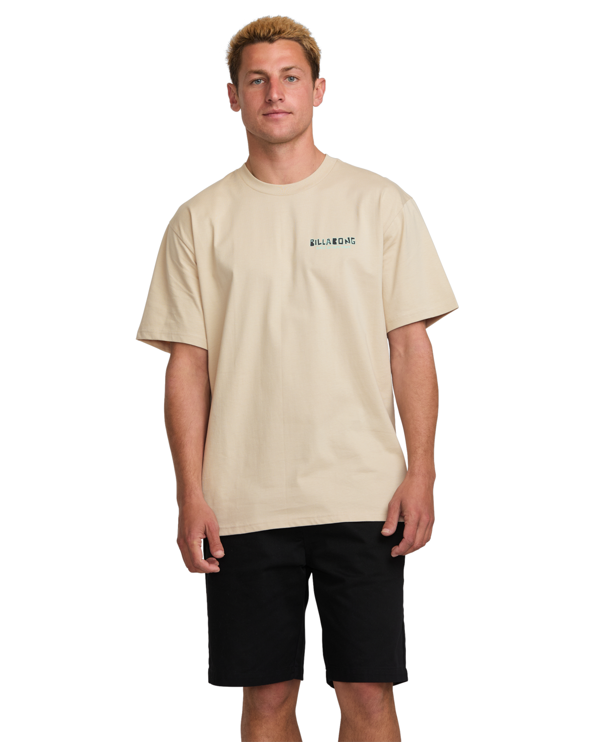 The Billabong Mens Twin Peaks T-Shirt in Bleached Sand