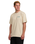 The Billabong Mens Twin Peaks T-Shirt in Bleached Sand