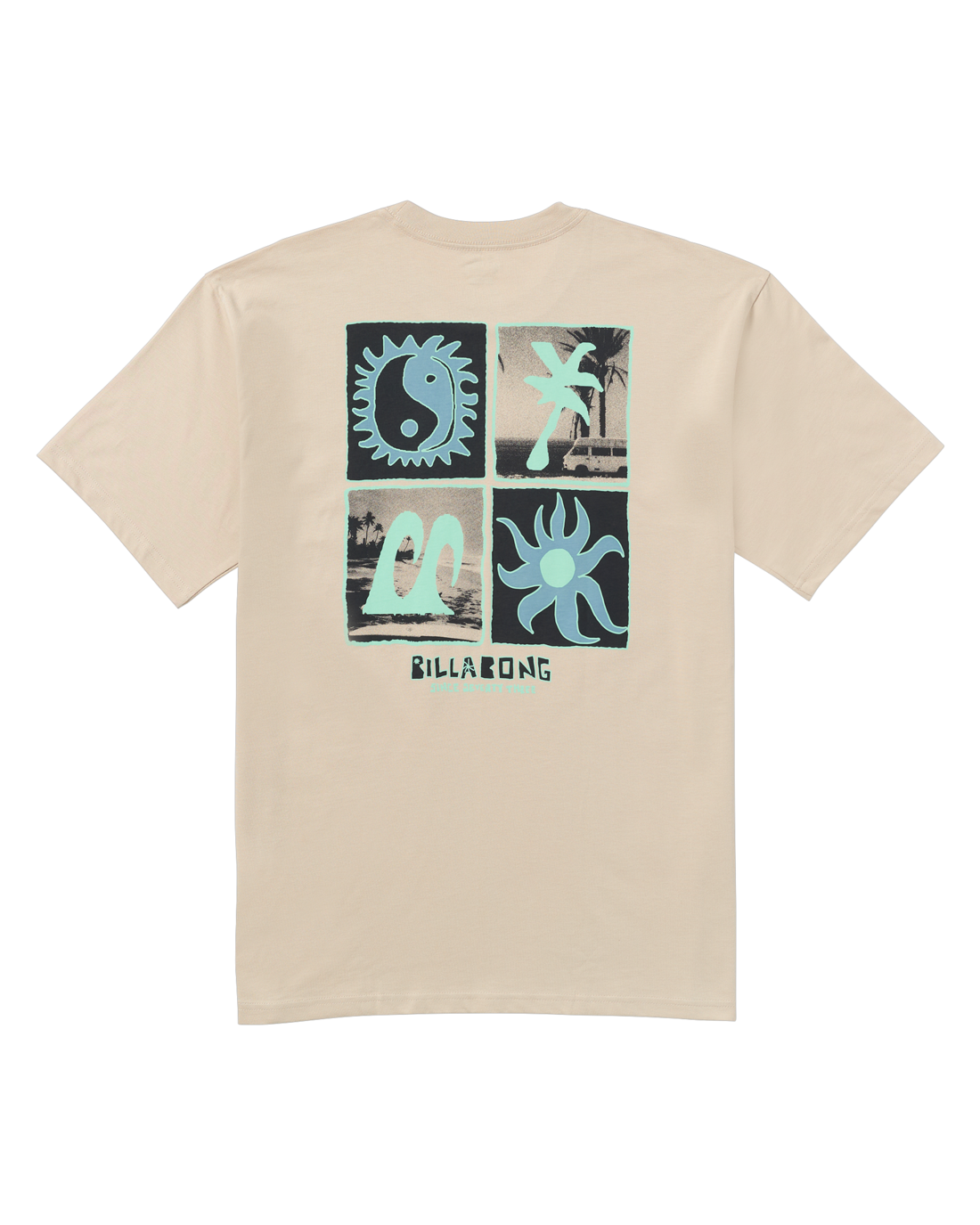 The Billabong Mens Twin Peaks T-Shirt in Bleached Sand
