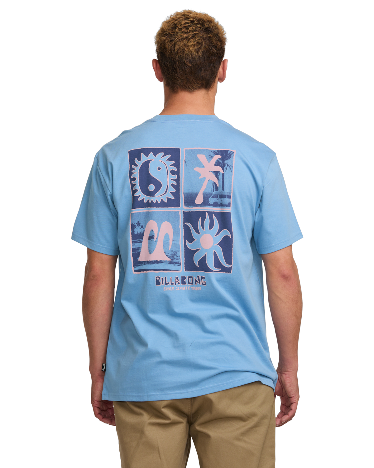 The Billabong Mens Twin Peaks T-Shirt in Sky Blue