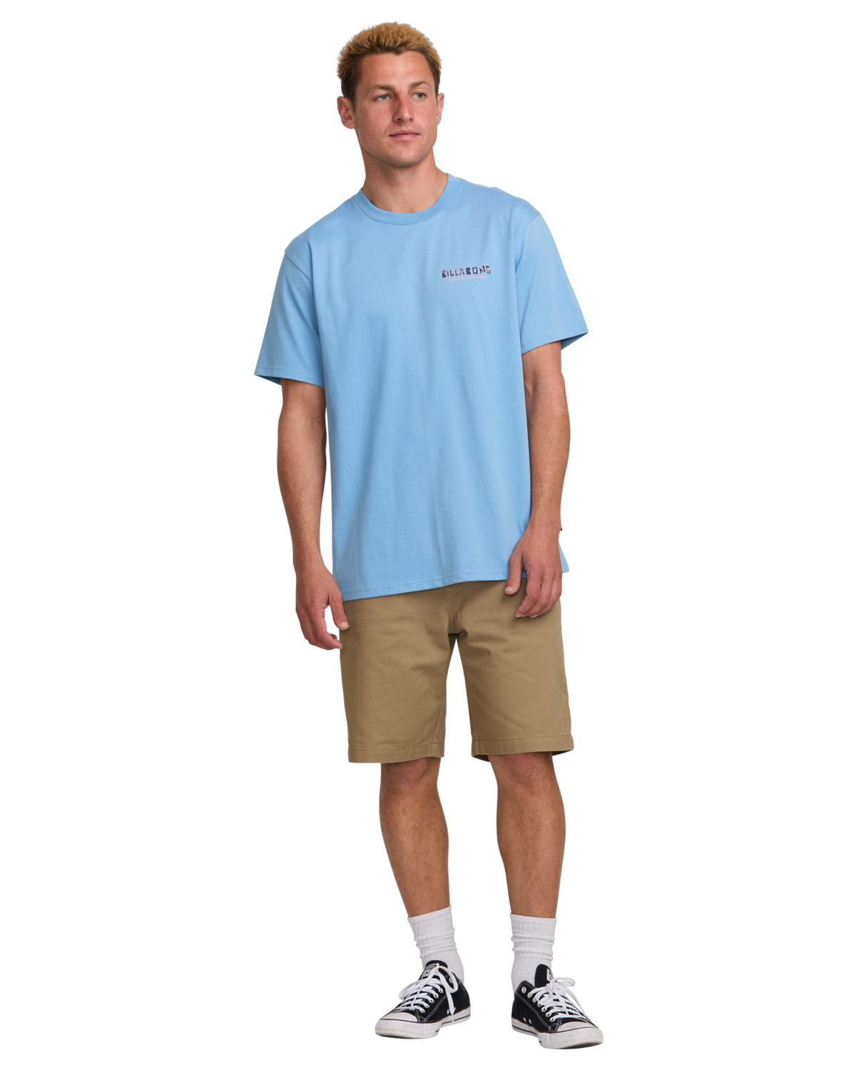 The Billabong Mens Twin Peaks T-Shirt in Sky Blue