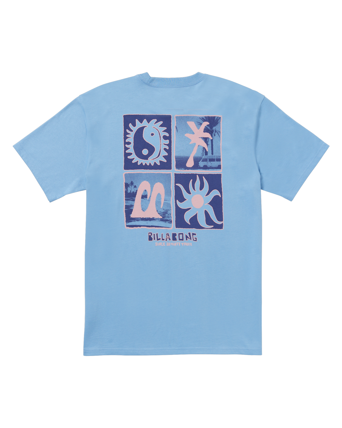 The Billabong Mens Twin Peaks T-Shirt in Sky Blue