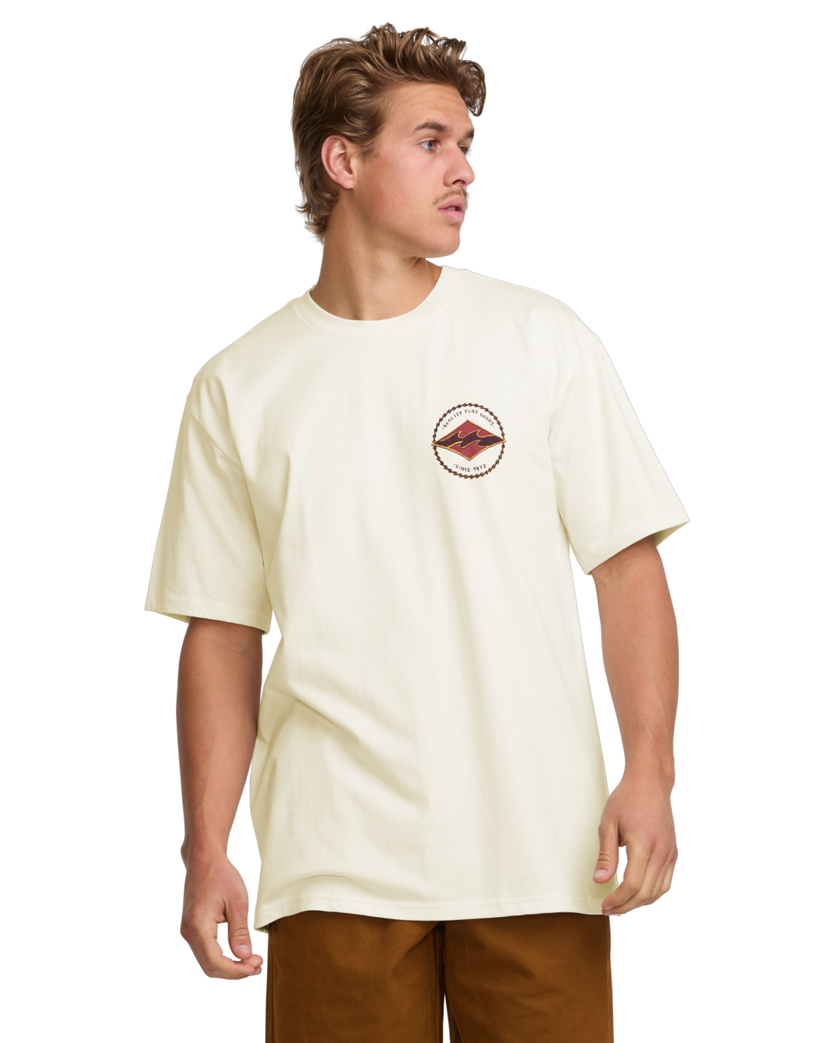 The Billabong Mens Rotor Diamond T-Shirt in Off White