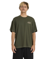 The Billabong Mens Bad Dog Pill Wave OG T-Shirt in Rifle Green