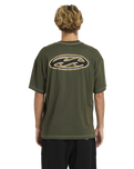 The Billabong Mens Bad Dog Pill Wave OG T-Shirt in Rifle Green