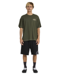 The Billabong Mens Bad Dog Pill Wave OG T-Shirt in Rifle Green