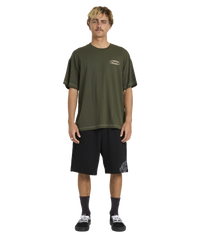 The Billabong Mens Bad Dog Pill Wave OG T-Shirt in Rifle Green