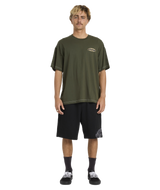 The Billabong Mens Bad Dog Pill Wave OG T-Shirt in Rifle Green