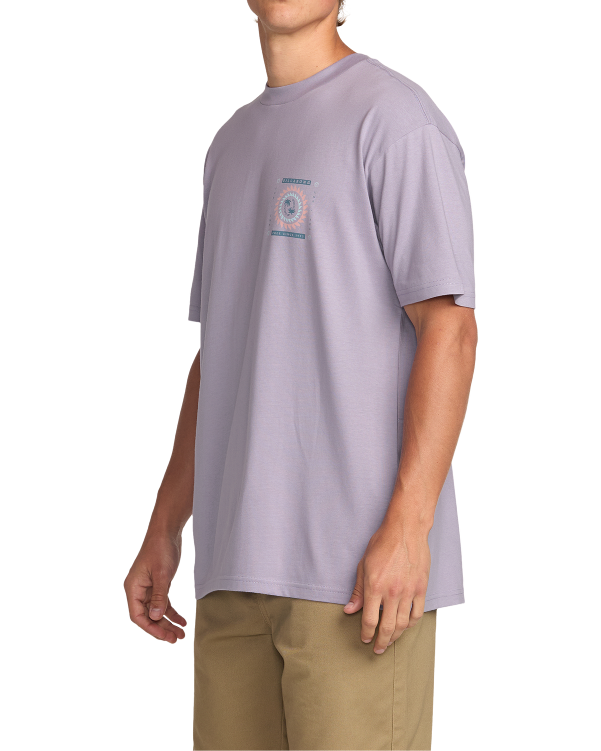 The Billabong Mens Spun Out Premium T-Shirt in Light Purple