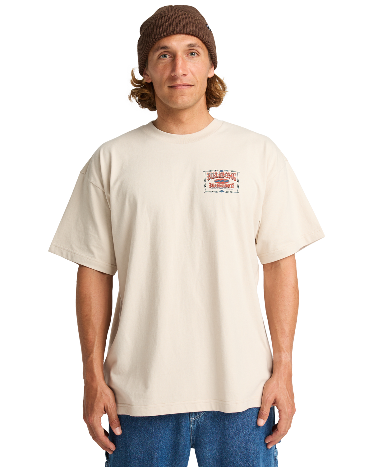 The Billabong Mens Double Spread OG T-Shirt in Chino