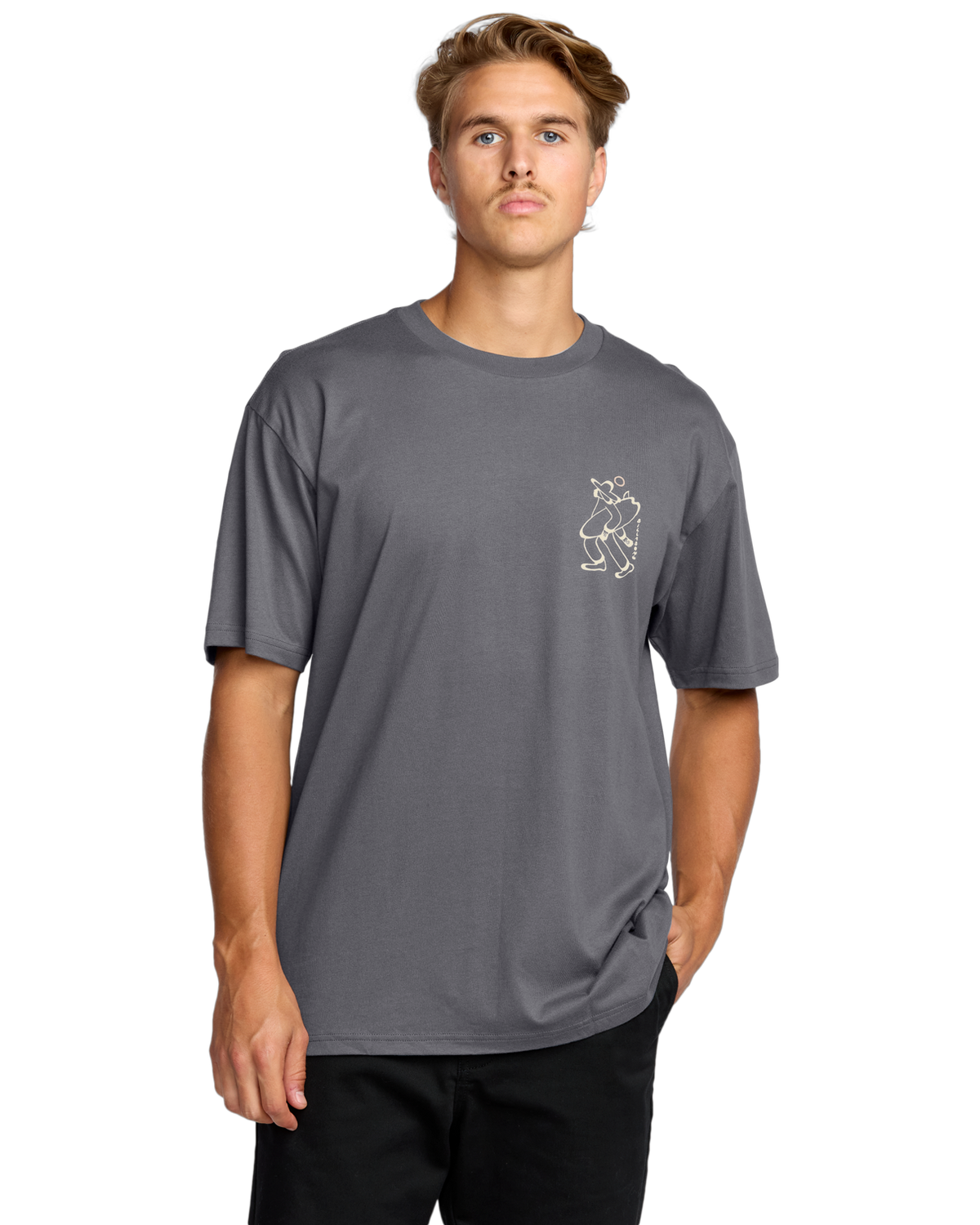 The Billabong Up The Beach T-Shirt in Char | Available at Anns Cottage