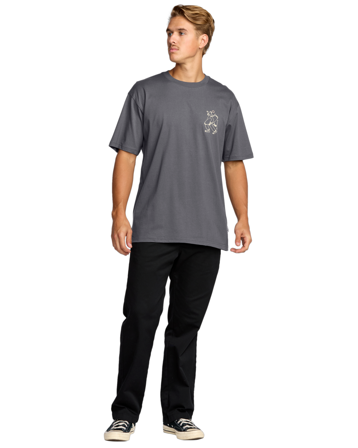 The Billabong Up The Beach T-Shirt in Char | Available at Anns Cottage