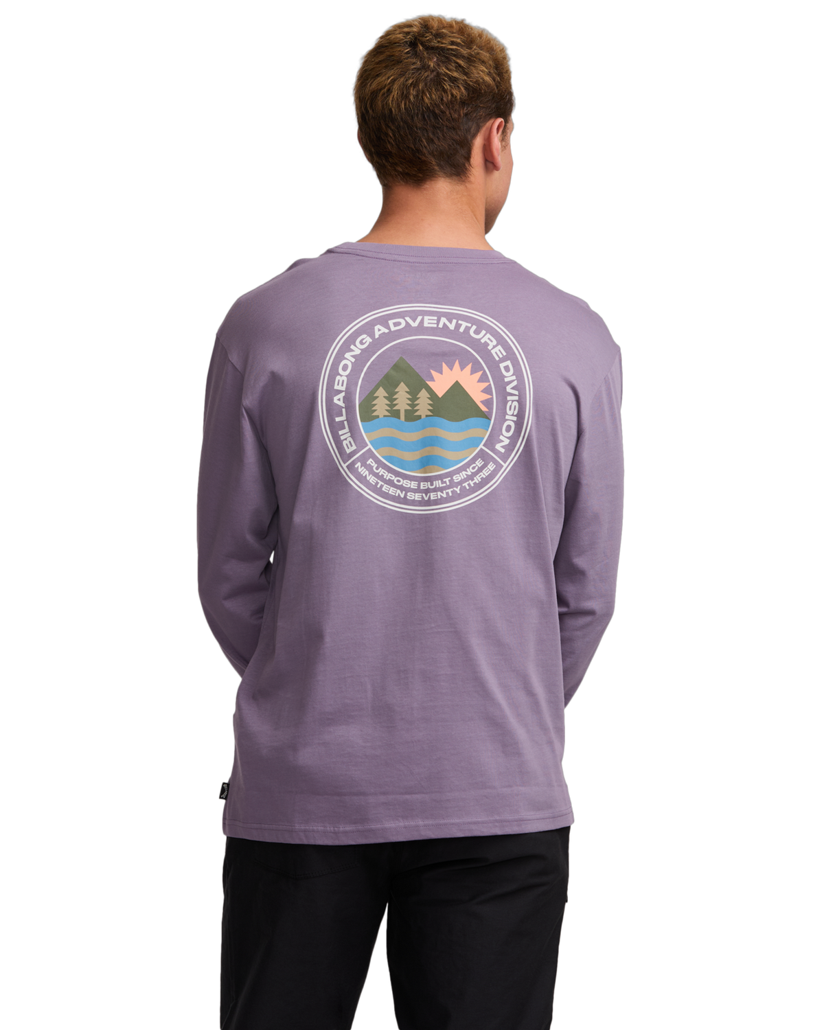 The Billabong Mens Adventure Division Rockies Long Sleeve T-Shirt in Lavender