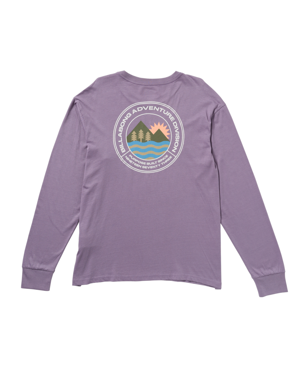 The Billabong Mens Adventure Division Rockies Long Sleeve T-Shirt in Lavender