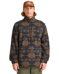 Adventure Division Boundary Mock 1/2 Zip Fleece Jacket in Black 1