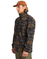 Adventure Division Boundary Mock 1/2 Zip Fleece Jacket in Black 1